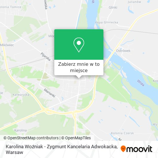 Mapa Karolina Woźniak - Zygmunt Kancelaria Adwokacka