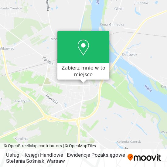 Mapa Usługi - Księgi Handlowe i Ewidencje Pozaksięgowe Stefania Sośniak