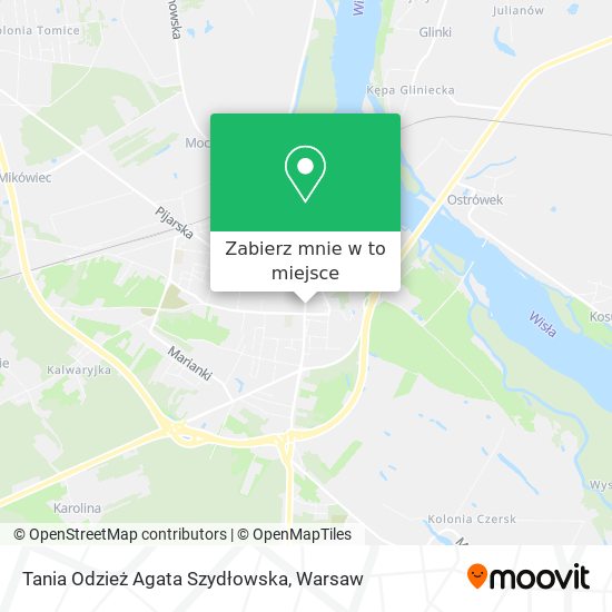 Mapa Tania Odzież Agata Szydłowska