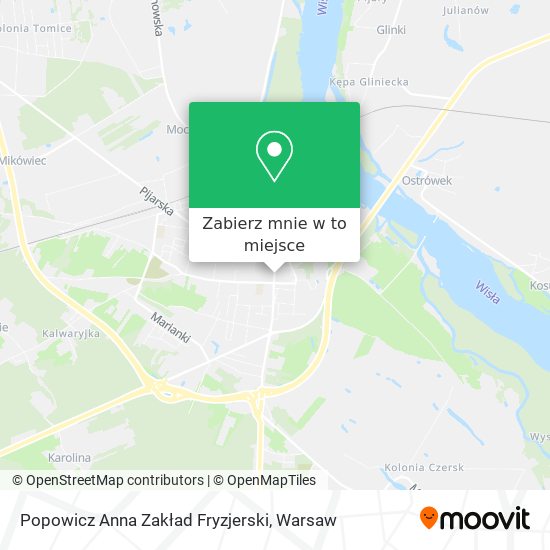 Mapa Popowicz Anna Zakład Fryzjerski