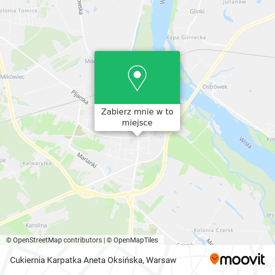 Mapa Cukiernia Karpatka Aneta Oksińska