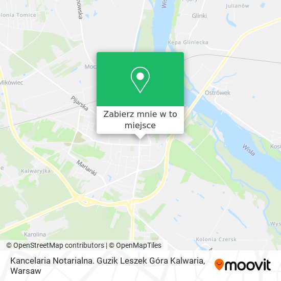 Mapa Kancelaria Notarialna. Guzik Leszek Góra Kalwaria