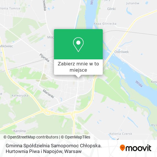 Mapa Gminna Spółdzielnia Samopomoc Chłopska. Hurtownia Piwa i Napojów