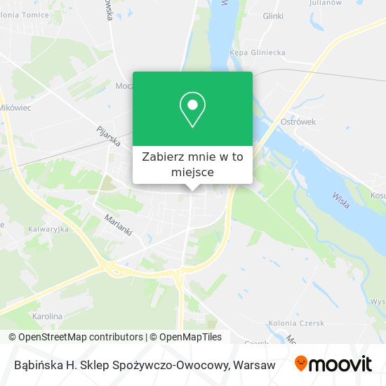 Mapa Bąbińska H. Sklep Spożywczo-Owocowy