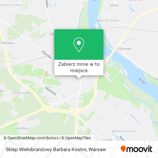 Mapa Sklep Wielobranżowy Barbara Kostro