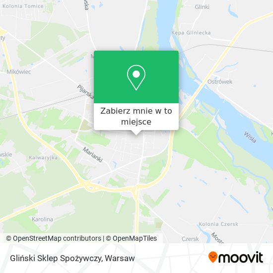 Mapa Gliński Sklep Spożywczy