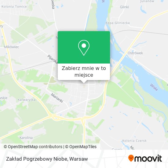 Mapa Zakład Pogrzebowy Niobe