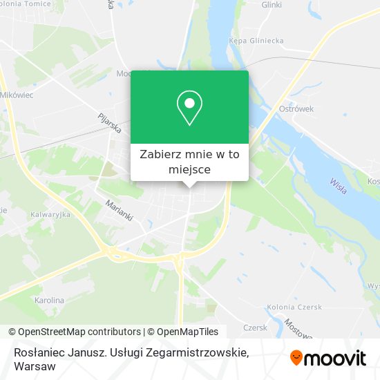 Mapa Rosłaniec Janusz. Usługi Zegarmistrzowskie