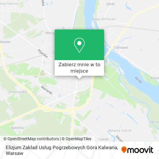 Mapa Elizjum Zakład Usług Pogrzebowych Góra Kalwaria