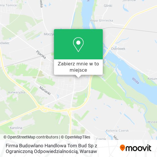 Mapa Firma Budowlano Handlowa Tom Bud Sp z Ograniczoną Odpowiedzialnością