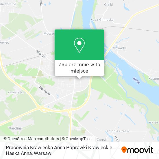 Mapa Pracownia Krawiecka Anna Poprawki Krawieckie Haska Anna