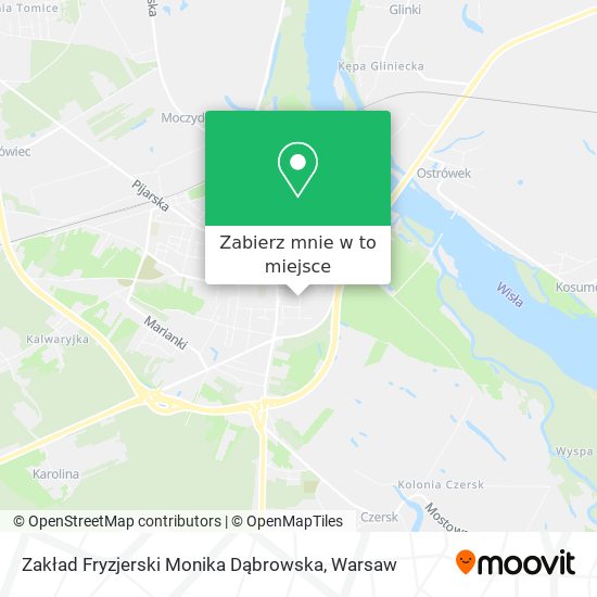 Mapa Zakład Fryzjerski Monika Dąbrowska