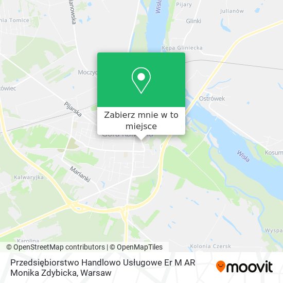 Mapa Przedsiębiorstwo Handlowo Usługowe Er M AR Monika Zdybicka