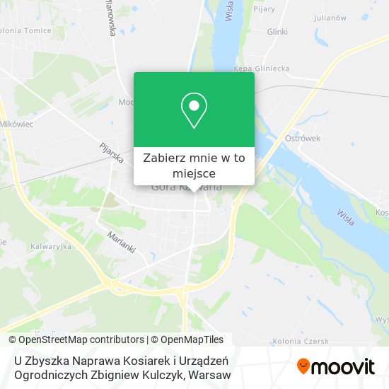 Mapa U Zbyszka Naprawa Kosiarek i Urządzeń Ogrodniczych Zbigniew Kulczyk