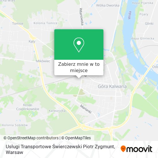 Mapa Usługi Transportowe Świerczewski Piotr Zygmunt