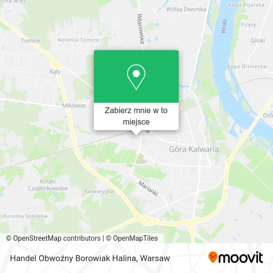 Mapa Handel Obwoźny Borowiak Halina