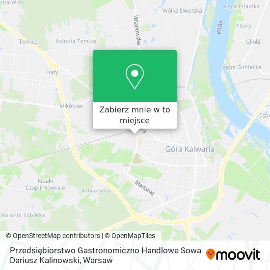 Mapa Przedsiębiorstwo Gastronomiczno Handlowe Sowa Dariusz Kalinowski