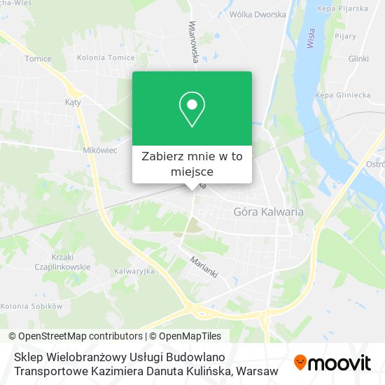 Mapa Sklep Wielobranżowy Usługi Budowlano Transportowe Kazimiera Danuta Kulińska