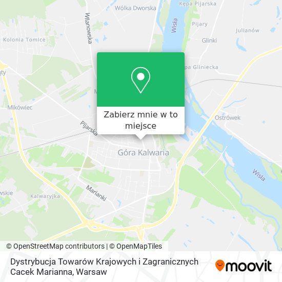 Mapa Dystrybucja Towarów Krajowych i Zagranicznych Cacek Marianna