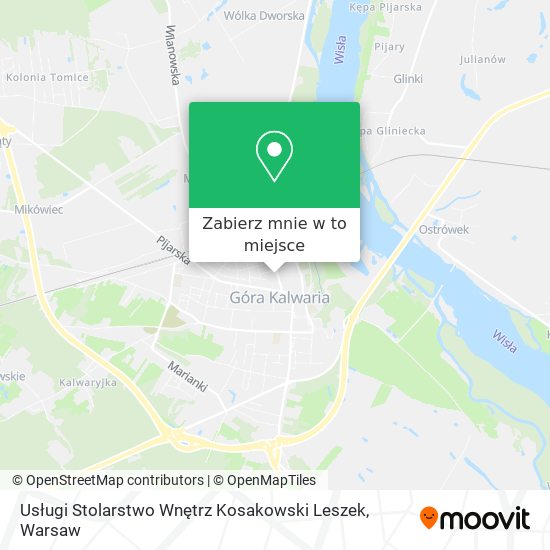 Mapa Usługi Stolarstwo Wnętrz Kosakowski Leszek