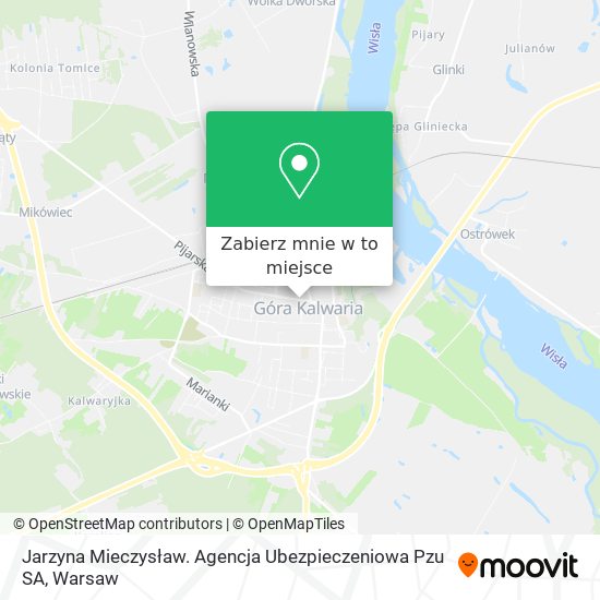 Mapa Jarzyna Mieczysław. Agencja Ubezpieczeniowa Pzu SA