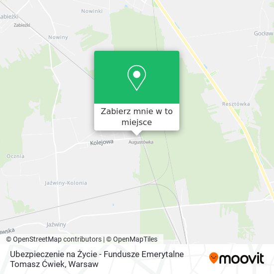 Mapa Ubezpieczenie na Życie - Fundusze Emerytalne Tomasz Ćwiek