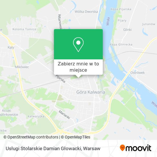 Mapa Usługi Stolarskie Damian Głowacki