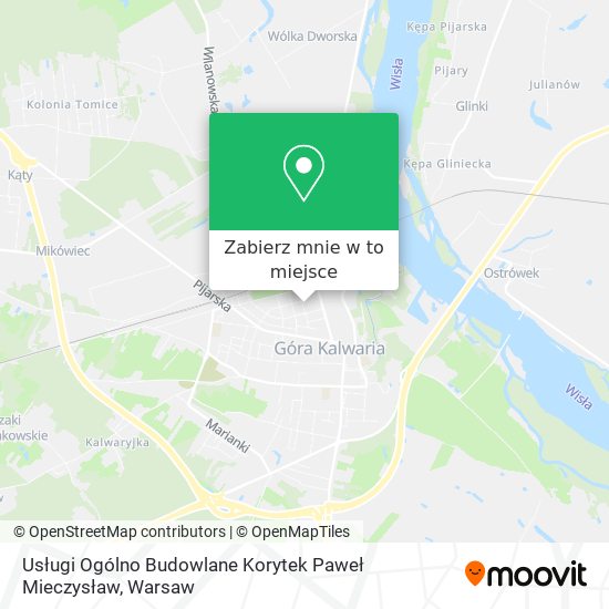 Mapa Usługi Ogólno Budowlane Korytek Paweł Mieczysław