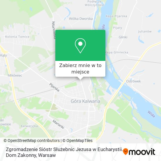 Mapa Zgromadzenie Sióstr Służebnic Jezusa w Eucharystii. Dom Zakonny