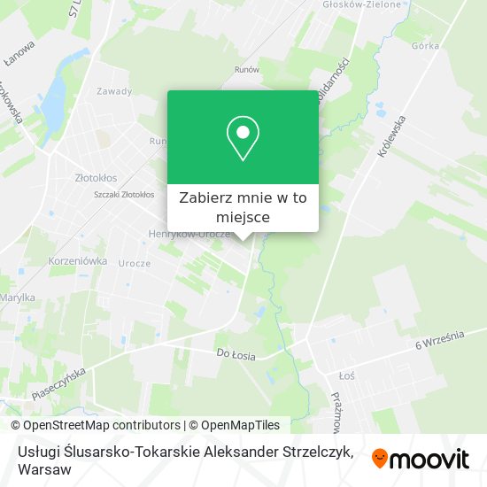 Mapa Usługi Ślusarsko-Tokarskie Aleksander Strzelczyk