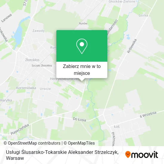 Mapa Usługi Ślusarsko-Tokarskie Aleksander Strzelczyk