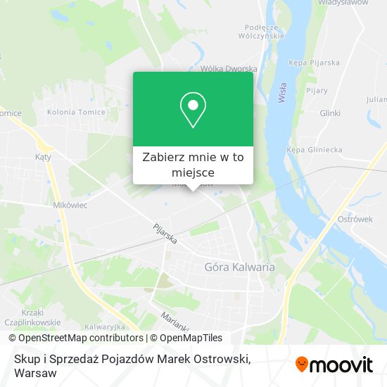 Mapa Skup i Sprzedaż Pojazdów Marek Ostrowski