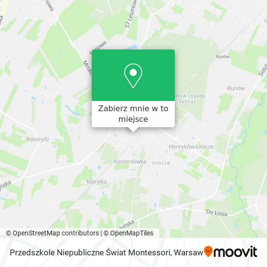 Mapa Przedszkole Niepubliczne Świat Montessori