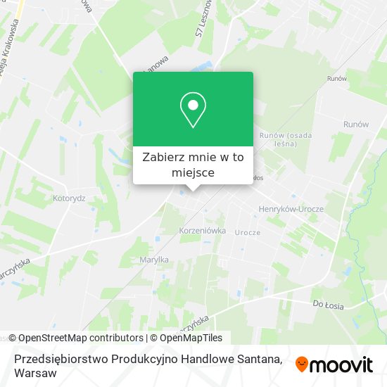 Mapa Przedsiębiorstwo Produkcyjno Handlowe Santana