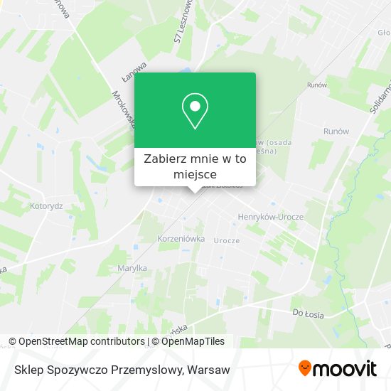 Mapa Sklep Spozywczo Przemyslowy