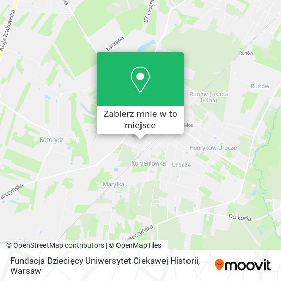 Mapa Fundacja Dziecięcy Uniwersytet Ciekawej Historii