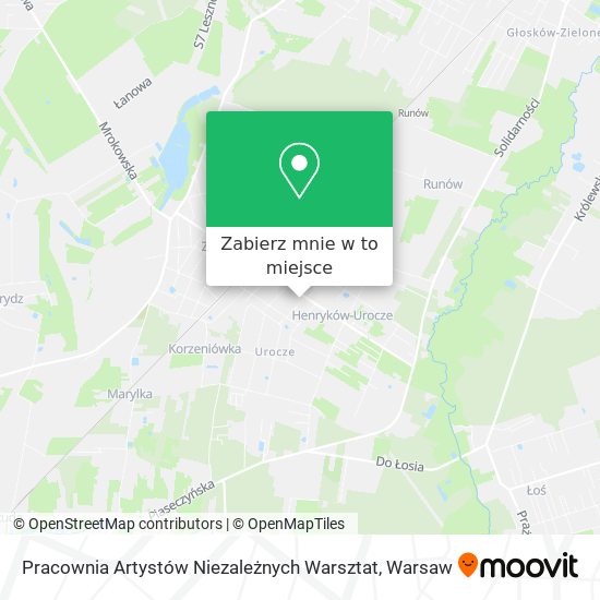 Mapa Pracownia Artystów Niezależnych Warsztat