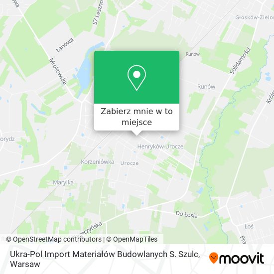 Mapa Ukra-Pol Import Materiałów Budowlanych S. Szulc