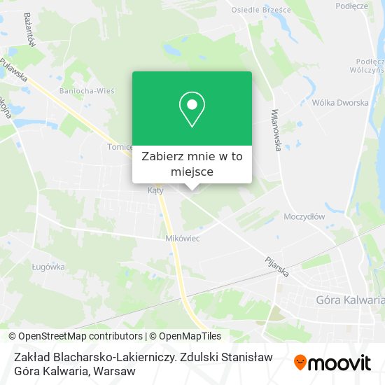 Mapa Zakład Blacharsko-Lakierniczy. Zdulski Stanisław Góra Kalwaria