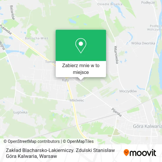 Mapa Zakład Blacharsko-Lakierniczy. Zdulski Stanisław Góra Kalwaria