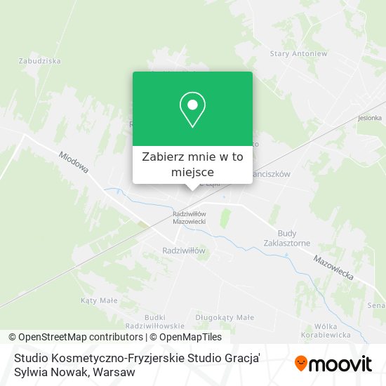 Mapa Studio Kosmetyczno-Fryzjerskie Studio Gracja' Sylwia Nowak