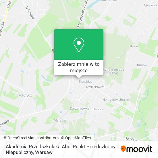 Mapa Akademia Przedszkolaka Abc. Punkt Przedszkolny Niepubliczny