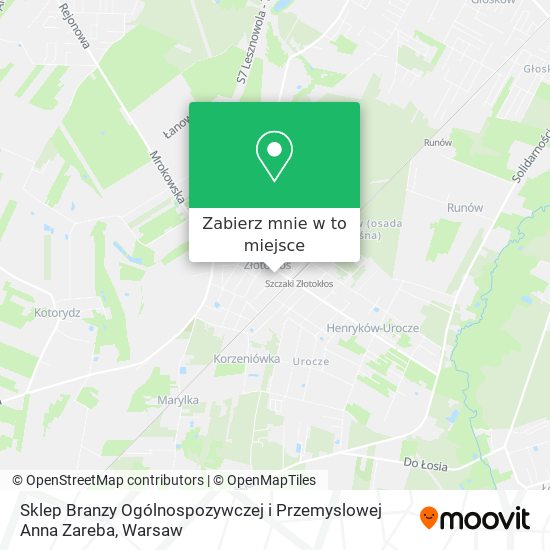 Mapa Sklep Branzy Ogólnospozywczej i Przemyslowej Anna Zareba