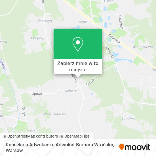 Mapa Kancelaria Adwokacka Adwokat Barbara Wrońska