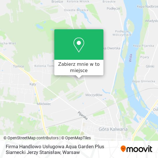 Mapa Firma Handlowo Usługowa Aqua Garden Plus Siarnecki Jerzy Stanisław