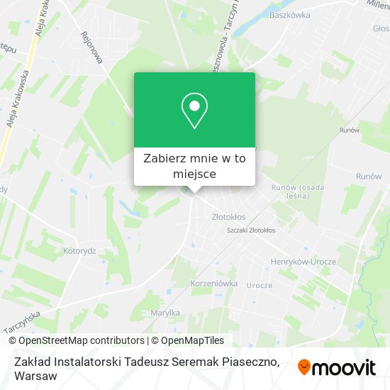 Mapa Zakład Instalatorski Tadeusz Seremak Piaseczno