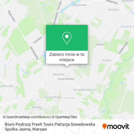 Mapa Biuro Podrozy Fresh Tours Patrycja Szwedowska Spolka Jawna