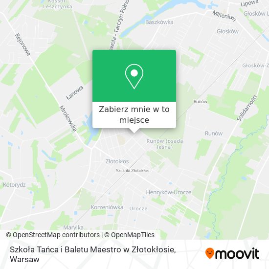 Mapa Szkoła Tańca i Baletu Maestro w Złotokłosie