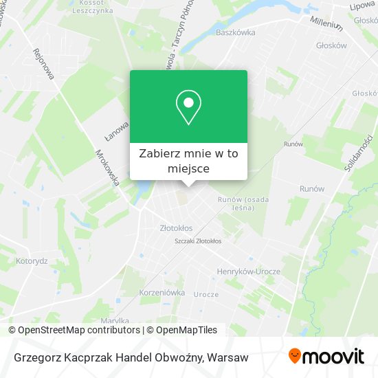 Mapa Grzegorz Kacprzak Handel Obwoźny