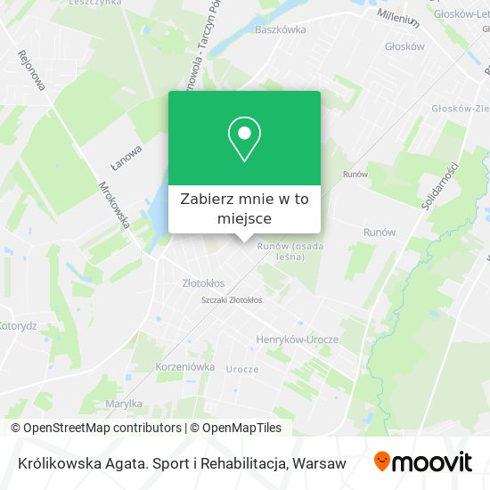 Mapa Królikowska Agata. Sport i Rehabilitacja